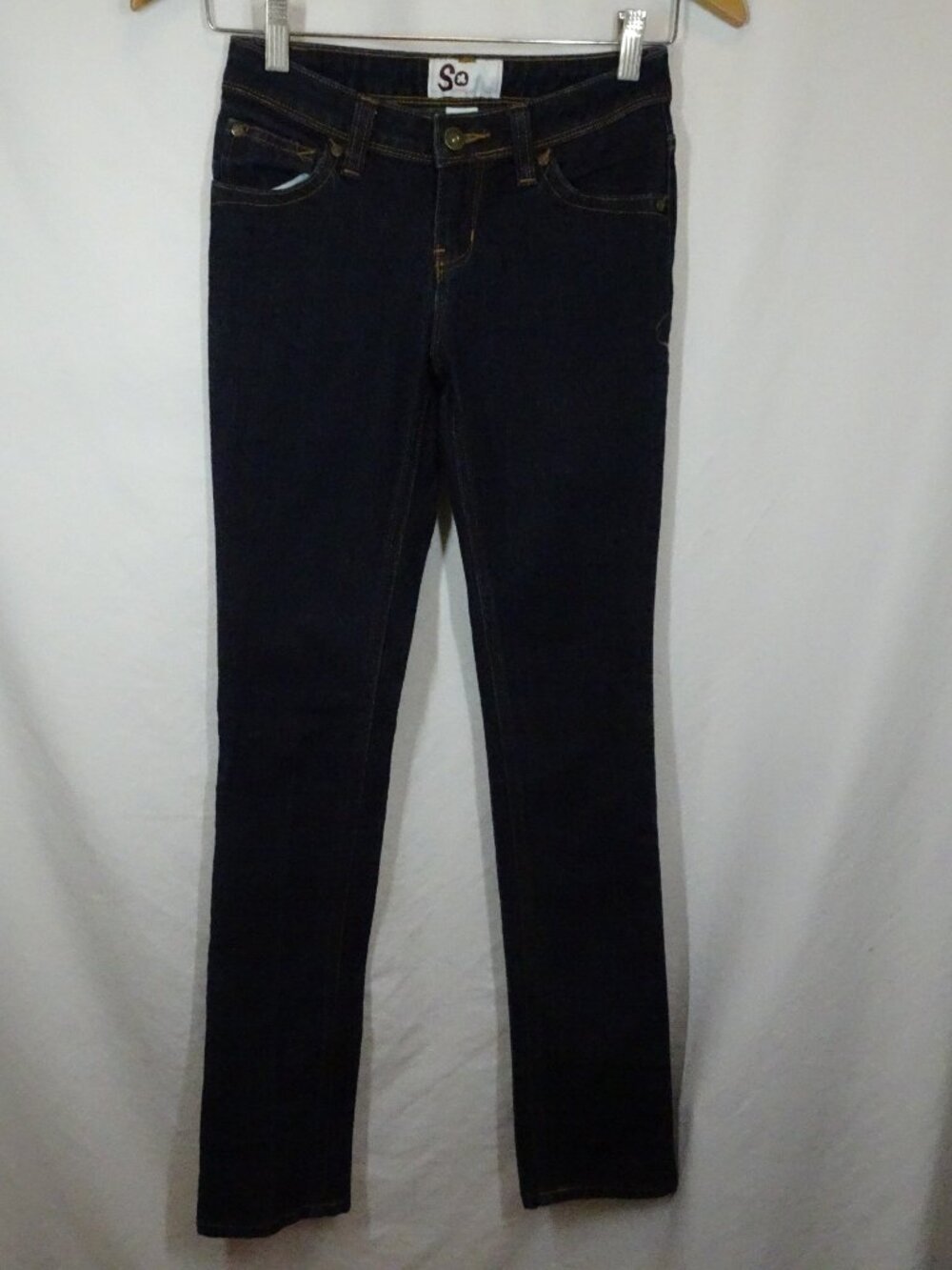 SO Dark Blue Juniors Skinny Jeans Size 0